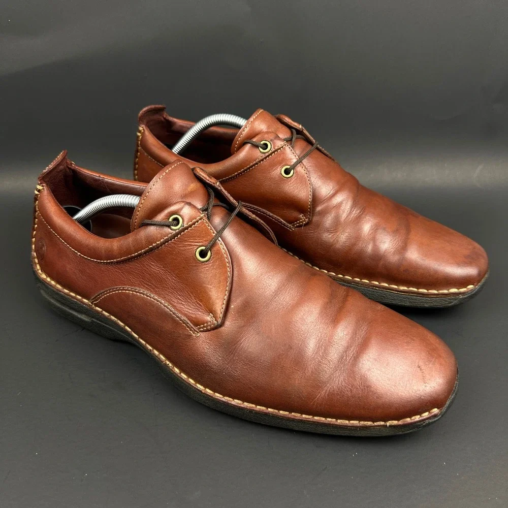 Cole Haan Nike Air Brown Leather Oxford Shoes Mens Dress Casual Lace Up 10.5